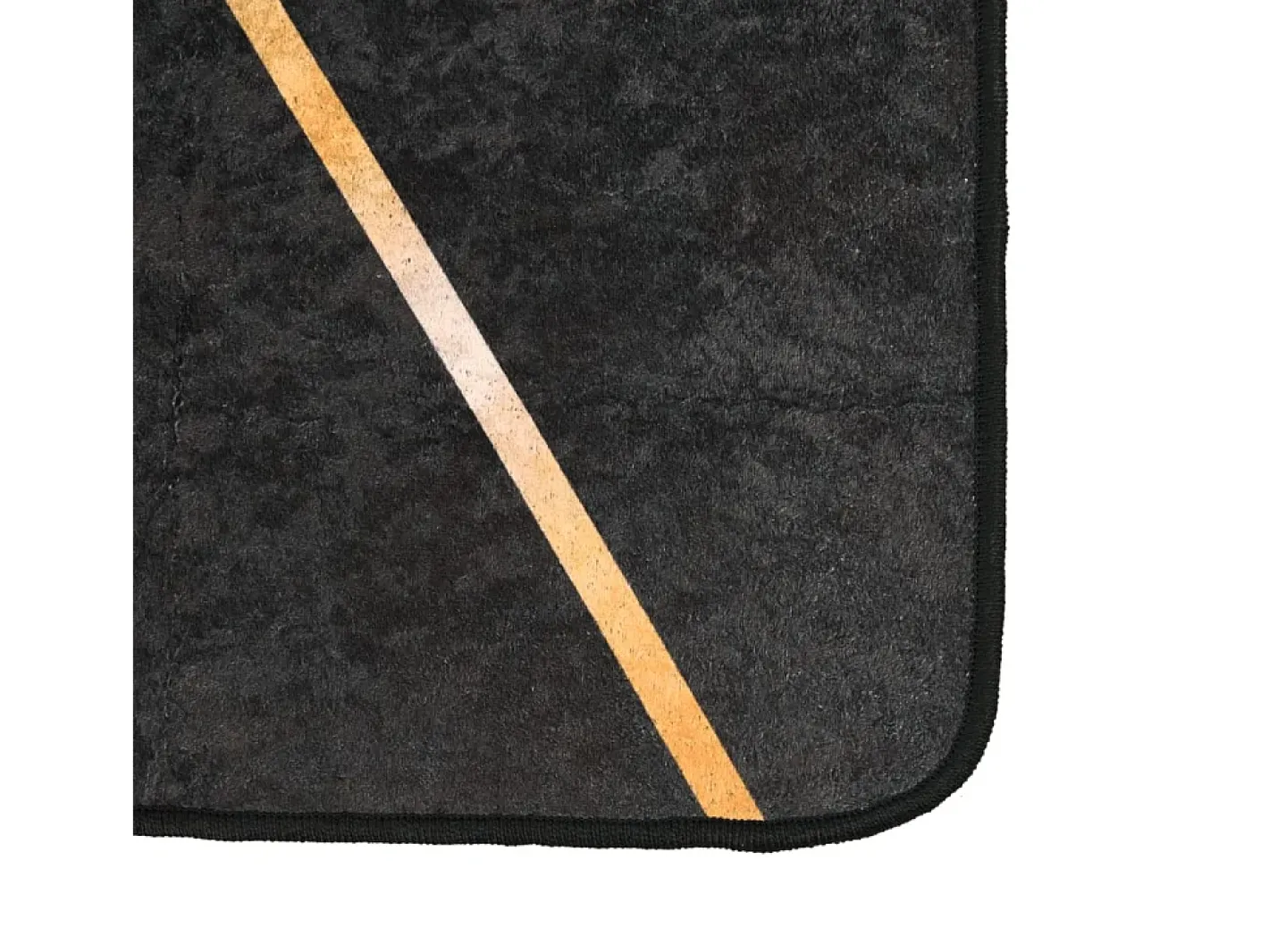 Alfombra lavable negra y dorada 80x300 cm antideslizante Negro Online
