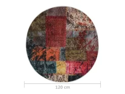 Alfombra lavable patchwork antideslizante φ120 cm ES78443 Multicolor Best