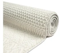 Best the carpet Alfombra Lima diseño moderno estilo uni resistente, , 80 x 150 cm Crema