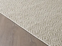 the carpet Alfombra Maldive Exterior Boho Diamante, Marrón, 80 x 250 cm Marru00f3n