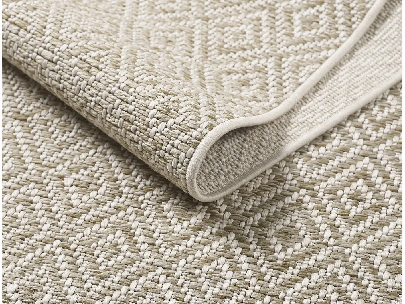 the carpet Alfombra Maldive Exterior Boho Diamante, Marrón, 160 x 230 cm Marru00f3n Hot