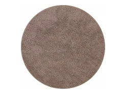 Alfombra De Cocina|Alfombra Redonda-Alfombra Marrón 160 x 160 cm Polipropileno Marru00f3n