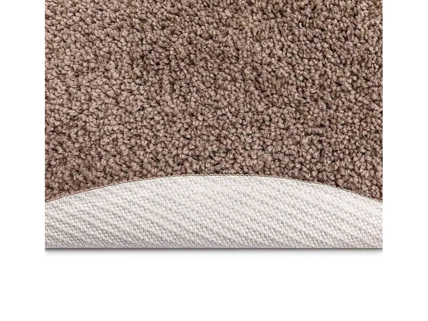 Alfombra De Cocina|Alfombra Redonda-Alfombra Marrón 160 x 160 cm Polipropileno Marru00f3n