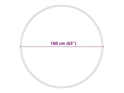 Alfombra De Cocina|Alfombra Redonda-Alfombra Marrón 160 x 160 cm Polipropileno Marru00f3n