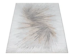 the carpet Alfombra De Salón-Alfombra Mila Brillante Diseño Abstracto, , 80 x 150 cm Gris