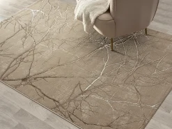 the carpet Alfombra De Salón-Alfombra Mila Brillante Naturaleza, , 80 x 300 cm Beige