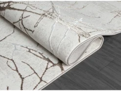 Clearance the carpet Alfombra Mila Brillante Naturaleza, Creme, 80 x 300 cm Crema
