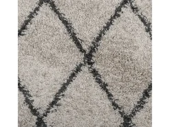 Hot Alfombra moderna de pelo largo en beige y antracita, Ø 80 cm Multicolor