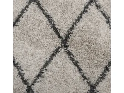 Alfombra moderna de pelo largo en beige y antracita, Ø 100 cm Multicolor Discount
