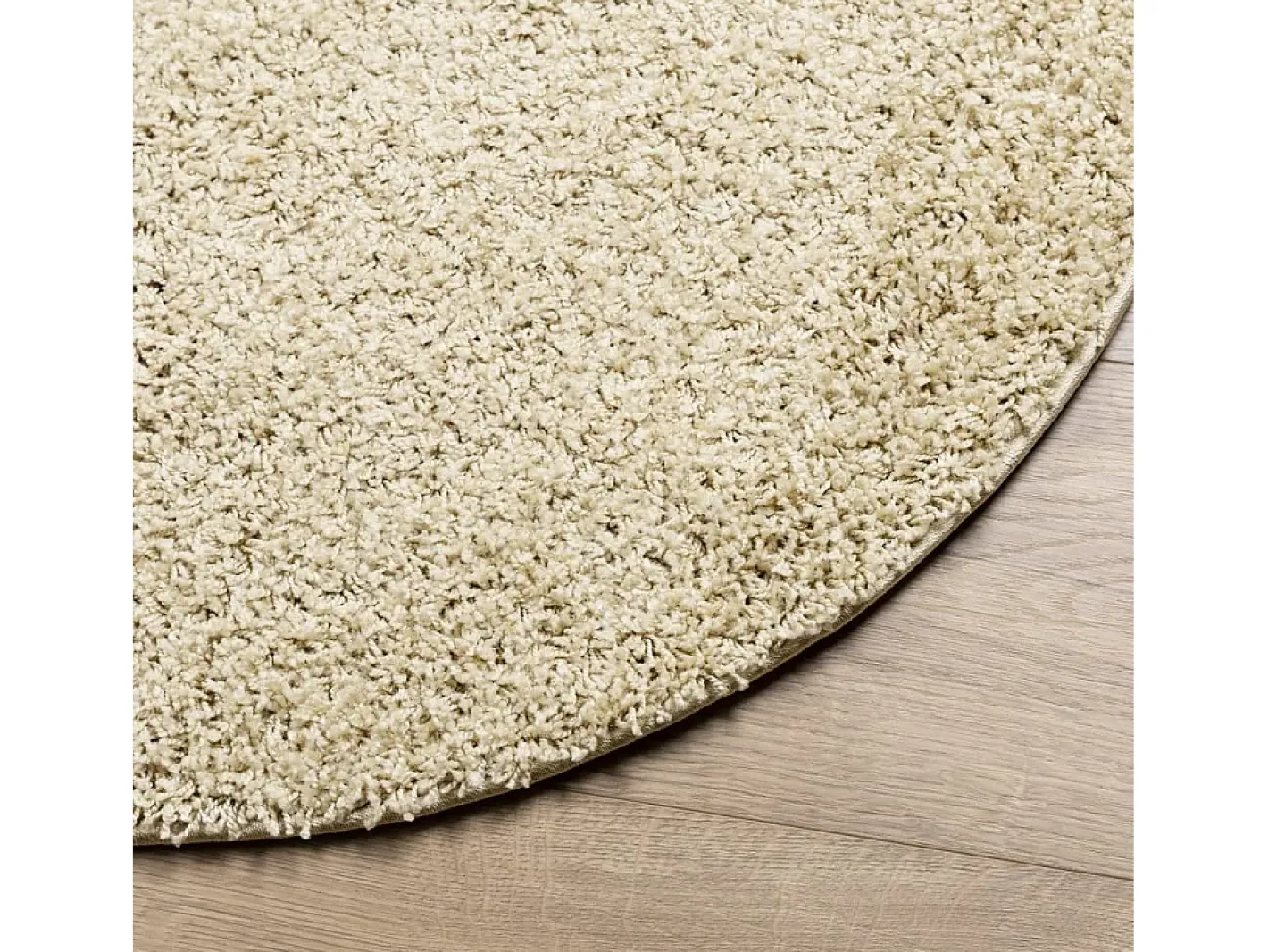 Alfombra De Cocina|Alfombra Redonda-Alfombra moderna de pelo largo PAMPLONA, color , Ø 160 cm Dorado