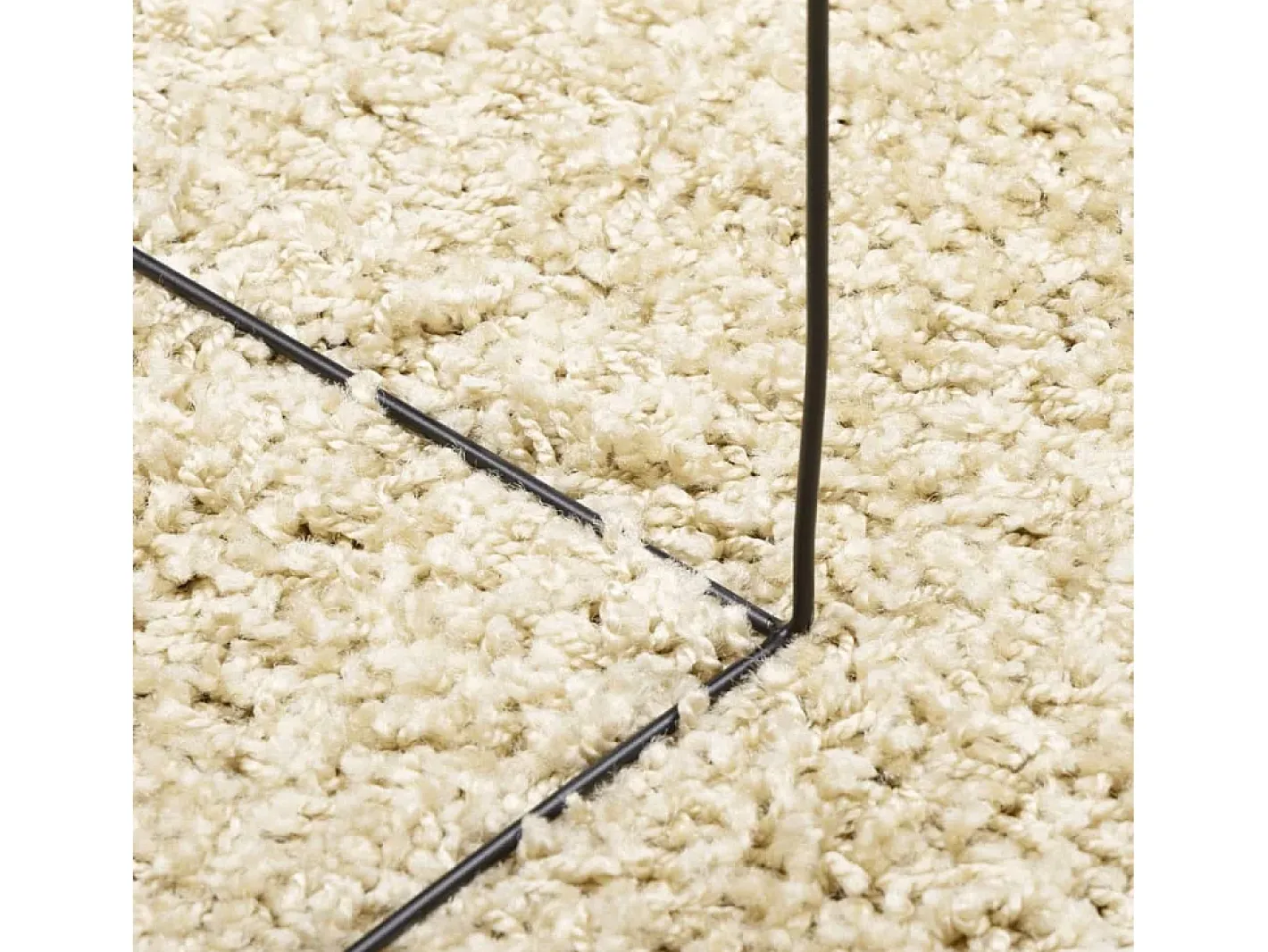 Alfombra De Cocina|Alfombra Redonda-Alfombra moderna de pelo largo PAMPLONA, color , Ø 160 cm Dorado