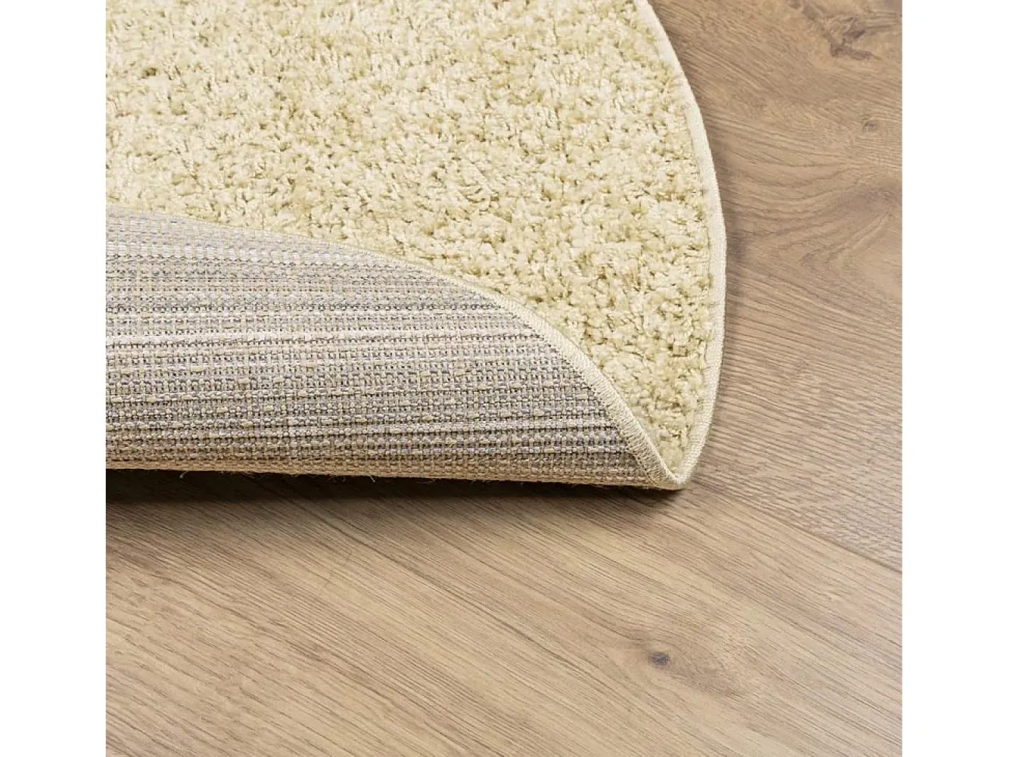 Alfombra De Cocina|Alfombra Redonda-Alfombra moderna de pelo largo PAMPLONA, color , Ø 160 cm Dorado
