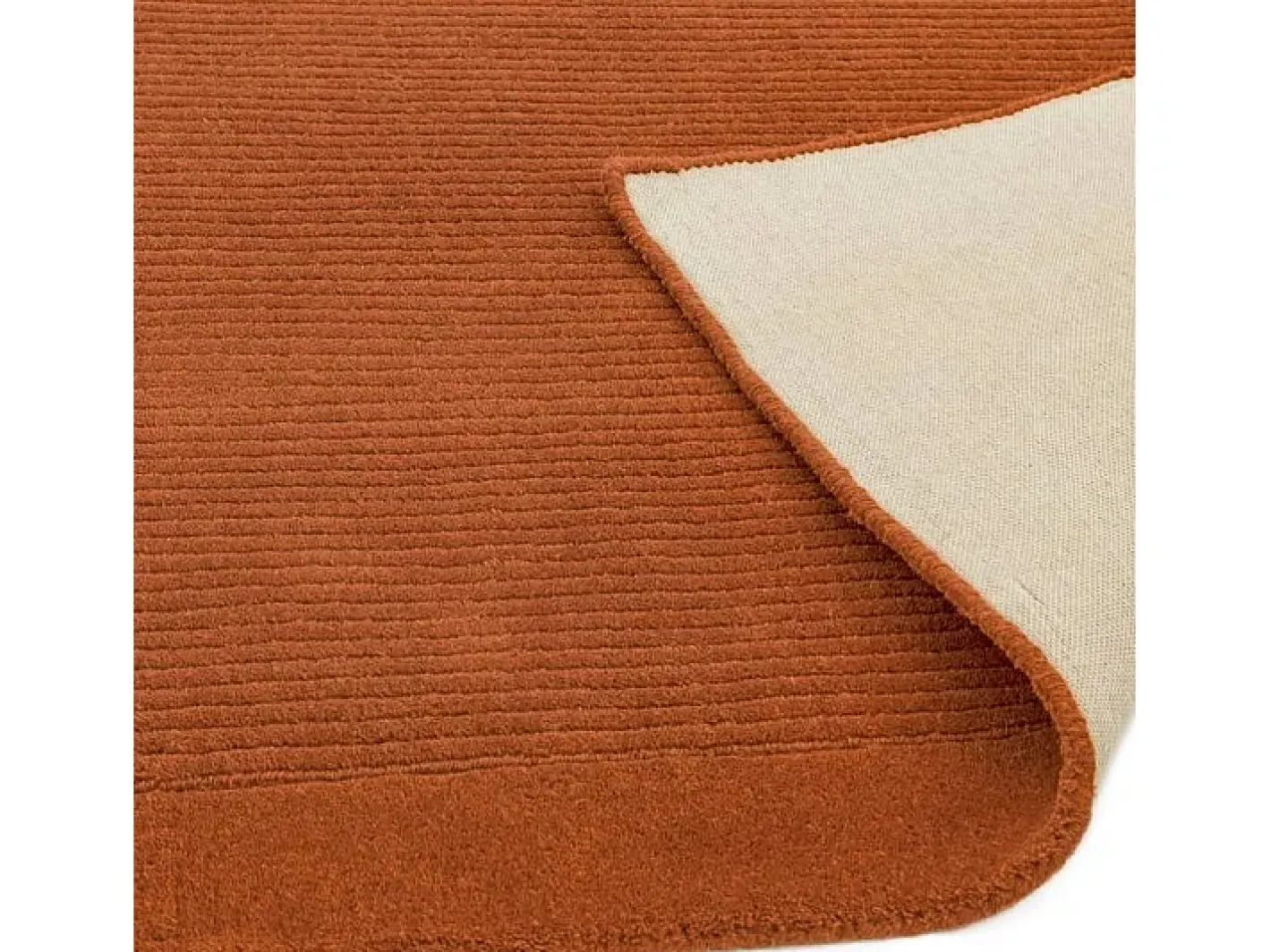 Alfombra moderna, tejida a mano 100% lana - 200x290cm - - York Naranja Discount