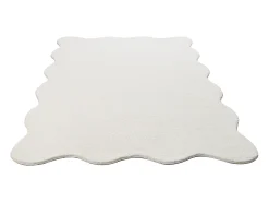 Hot the carpet Alfombra moderno antideslizante lavable, crema, 120 x 160 cm Blanco