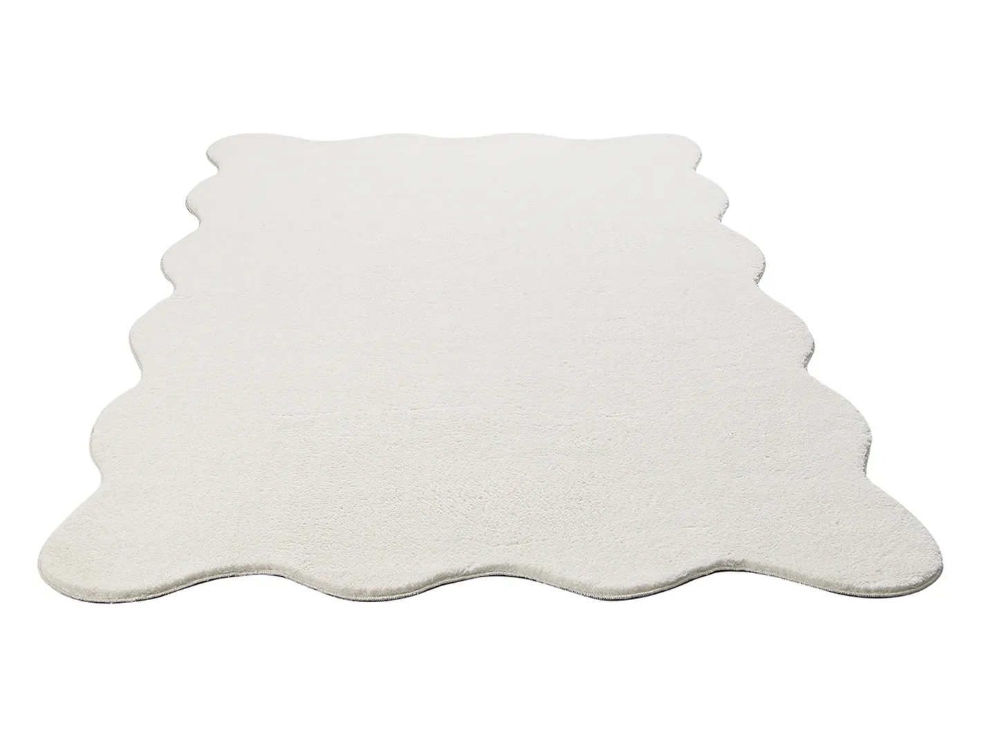 Hot the carpet Alfombra moderno antideslizante lavable, crema, 120 x 160 cm Blanco