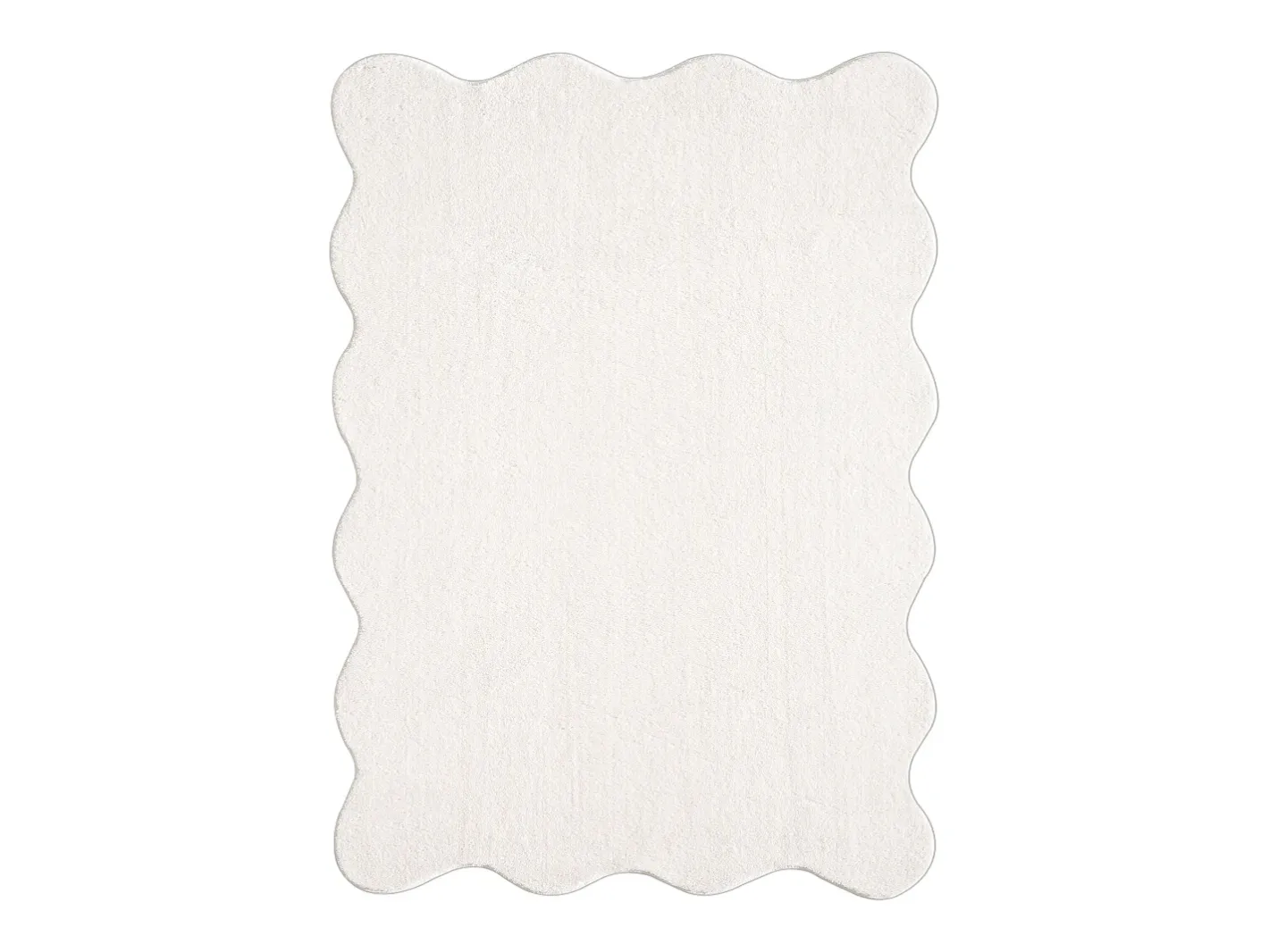 Hot the carpet Alfombra moderno antideslizante lavable, crema, 120 x 160 cm Blanco