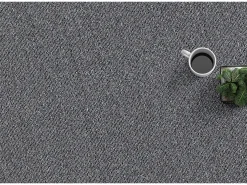 the carpet Alfombra De Salón|Alfombra Redonda-Alfombra Natal moderna uni, antimanchas, Antracita, 80 cm redondo Gris antracita