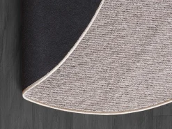 the carpet Alfombra Natal moderna uni, antimanchas, , 80 cm redondo Beige Online