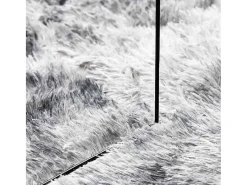 Alfombra De Cocina-Alfombra NAVARRA Shaggy Plata 60x100 cm Gris