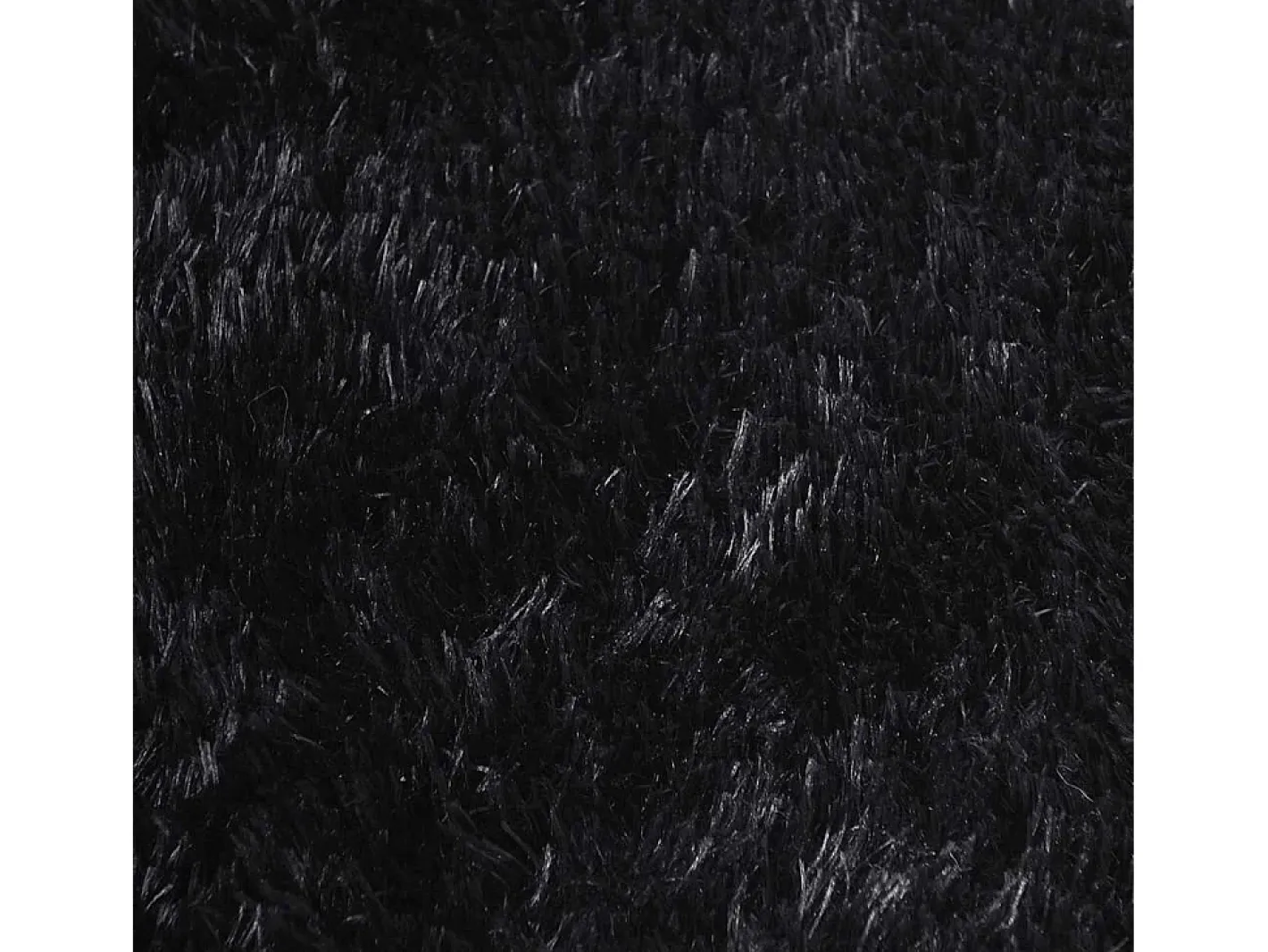 Clearance Alfombra NAVARRA Shaggy Negra 130x200 cm Poliéster Negro
