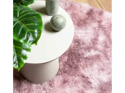 Alfombra NAVARRA Shaggy Empolvado 200x200 cm Rosa New