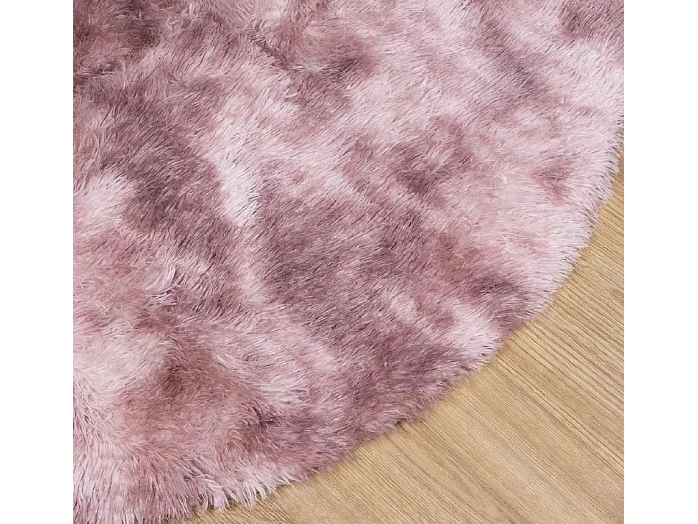 Alfombra NAVARRA Shaggy Empolvado 200x200 cm Rosa New