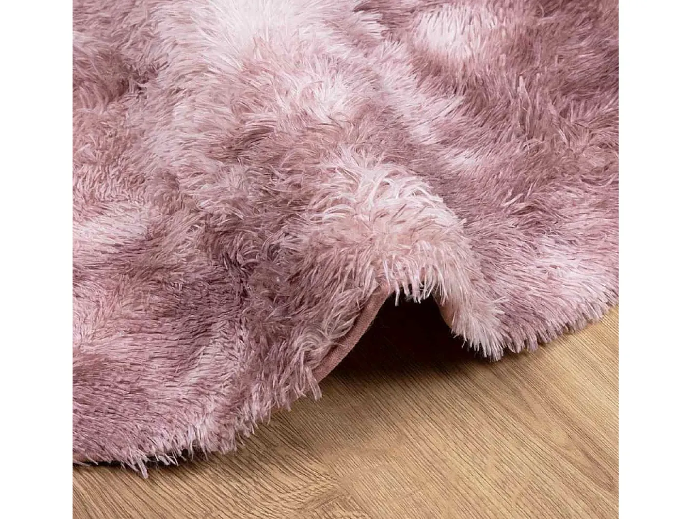 Alfombra NAVARRA Shaggy Empolvado 200x200 cm Rosa New
