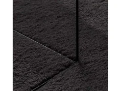 Alfombra De Cocina-Alfombra negra 160 x 230 cm Poliéster Negro