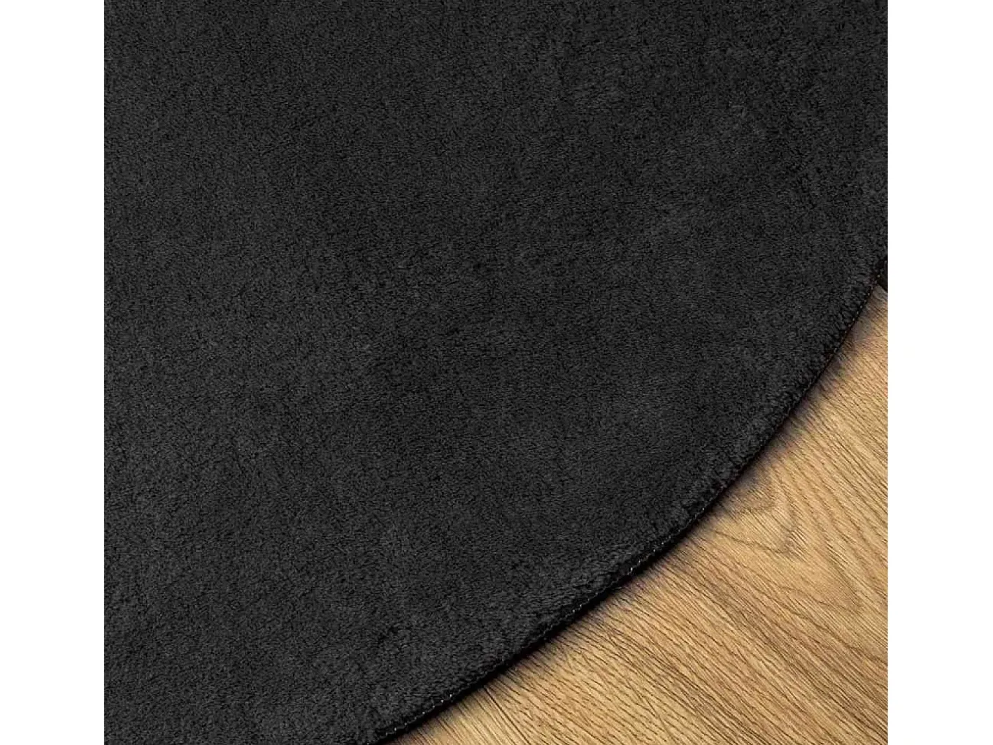 Alfombra Negra 140 x 200 cm Poliéster Negro Outlet