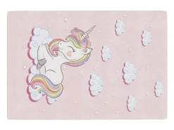 Best Clicnbuy Alfombra niños lavable antideslizante unicornio 160x230 cm Rosa