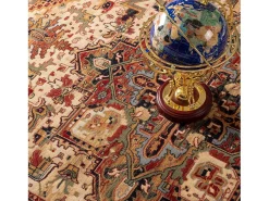 Alfombra De Salón-Alfombra oriental tejida de lana 60x85 cm Saharna Beige