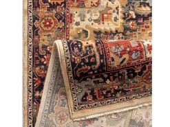 Alfombra De Salón-Alfombra oriental tejida de lana 60x85 cm Saharna Beige