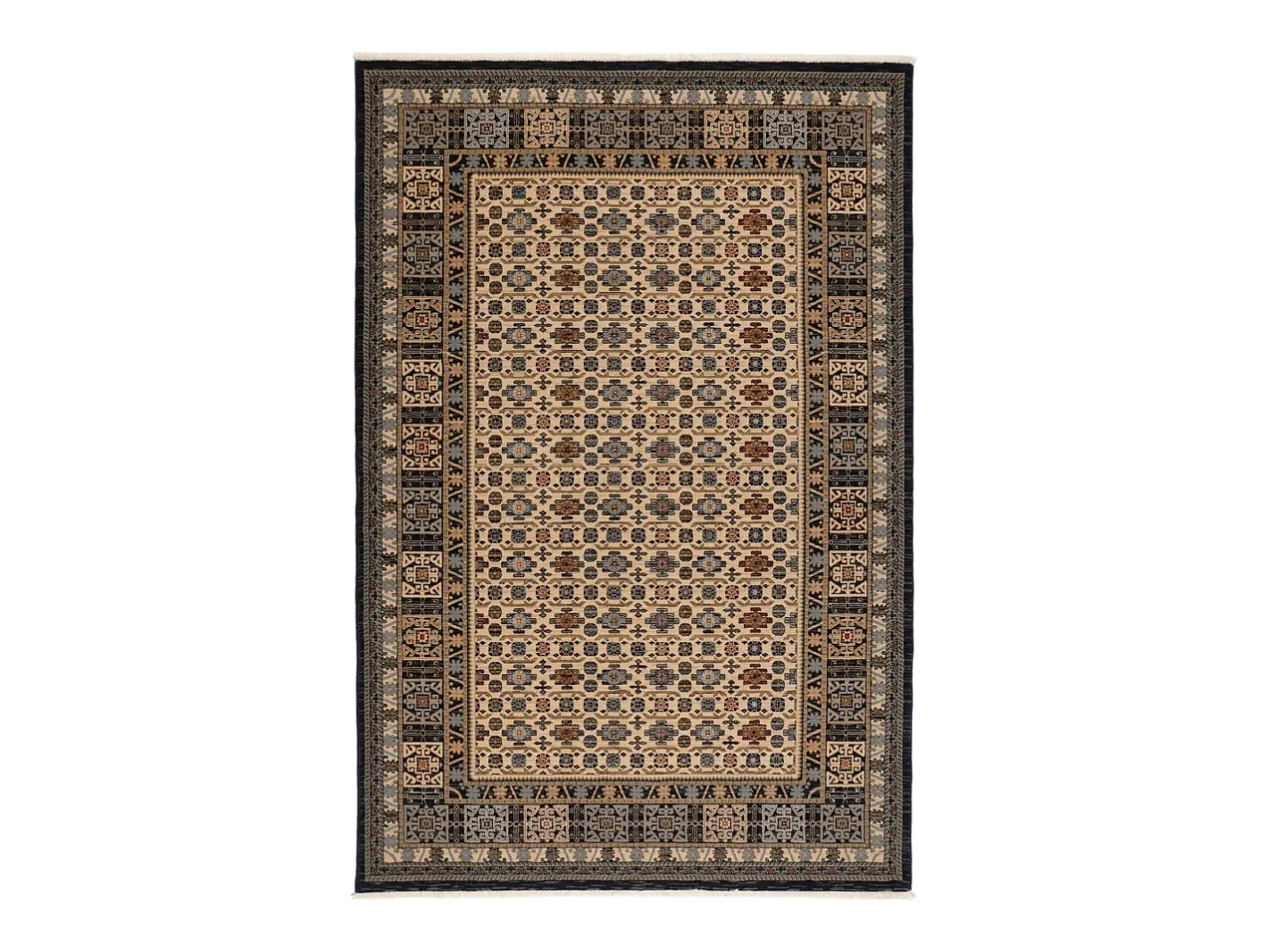 Alfombra oriental tejida de lana 300x380 cm multi Saharna Azul New