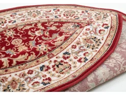 Alfombra De Salón|Alfombra Redonda-Alfombra oriental tejida con ribete 240x240 cm Dolna Rojo