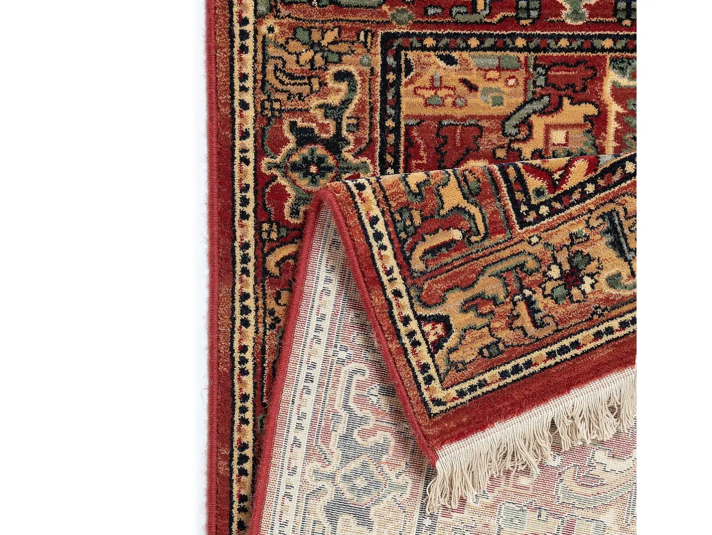 Alfombra De Salón-Alfombra oriental tejida de lana 160x230 cm Multi Saharna Rojo