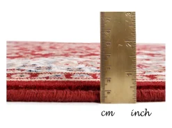 Alfombra De Salón-Alfombra oriental tejida con ribete 50x80 cm Dolna Rojo