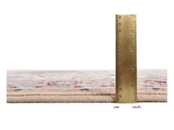 Alfombra De Salón-Alfombra oriental tejida con ribete 66x120 cm Dolna Beige