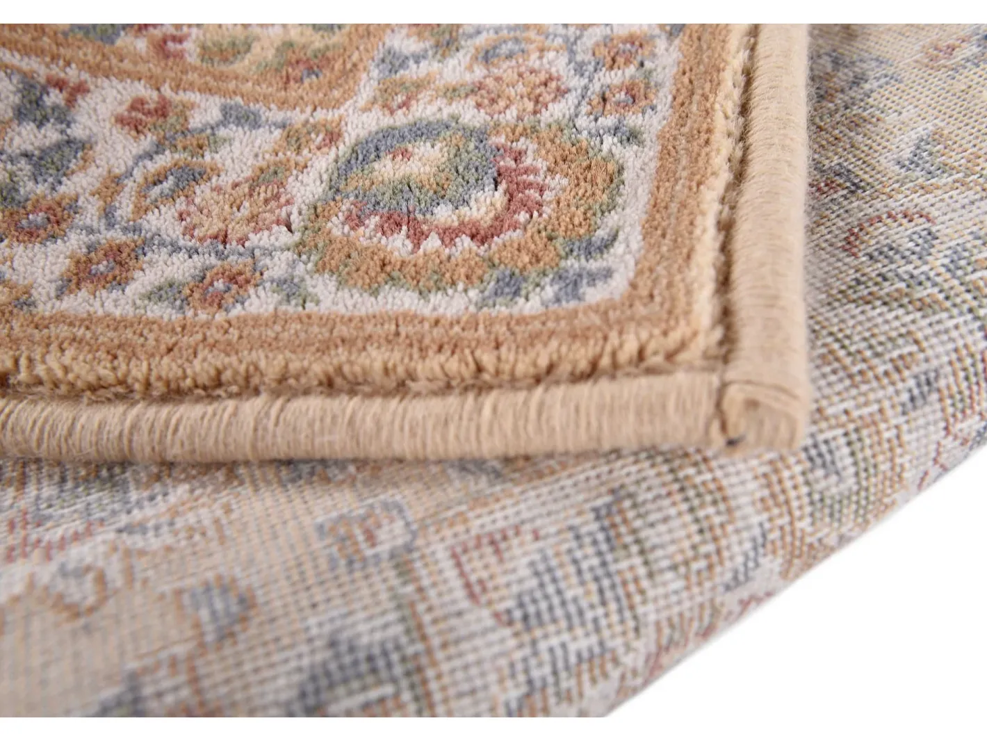 New Alfombra oriental tejida con ribete 200x300 cm Arena Dolna Gris antracita