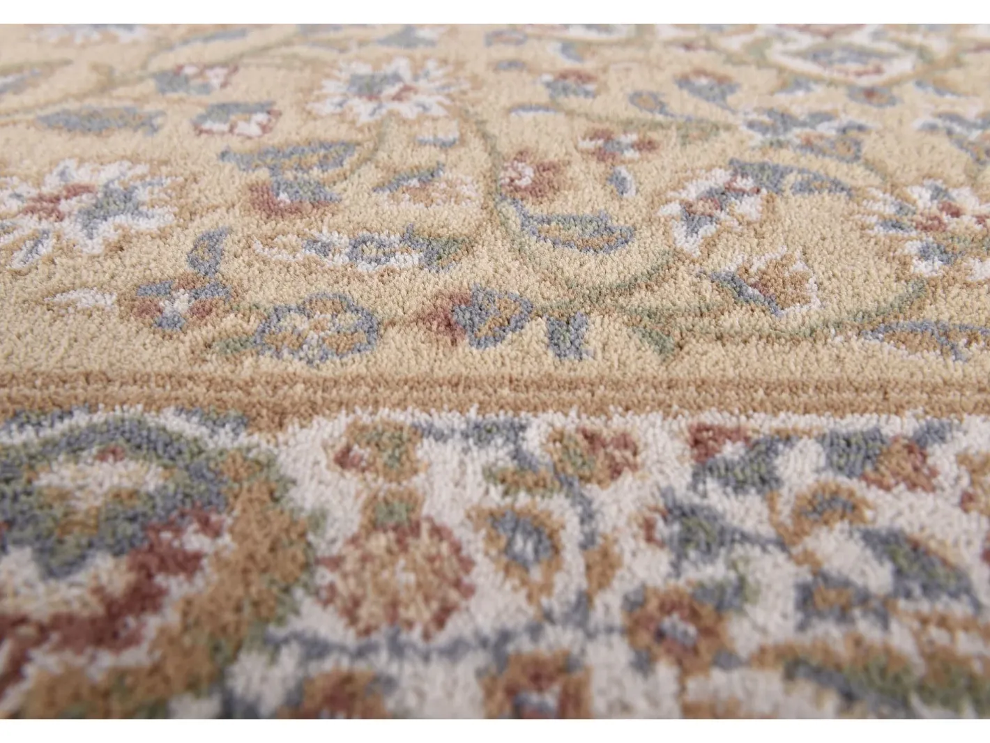 New Alfombra oriental tejida con ribete 200x300 cm Arena Dolna Gris antracita
