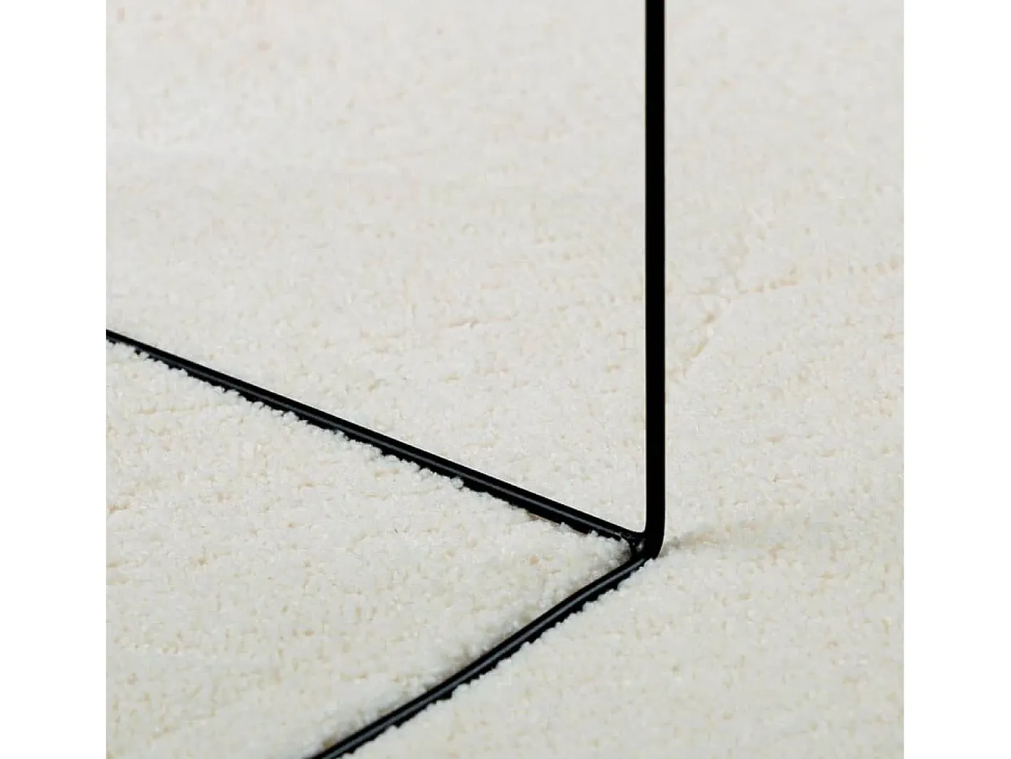 Alfombra OVIEDO de pelo corto color crema 140x200 cm Blanco Hot
