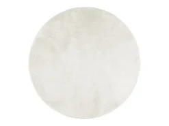 Alfombra De Cocina|Alfombra Redonda-Alfombra OVIEDO de pelo corto color crema Ø 160 cm Blanco