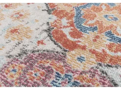 the carpet Alfombra De Exterior|Alfombra Redonda-Alfombra Palma Exterior Ornamento, Multi, 120 cm, redondo Multicolor