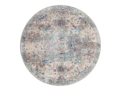 the carpet Alfombra Palma Exterior Vintage, Multi, 120 cm, redondo Multicolor