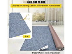 Alfombra para Interior y Exterior SucceBuy, 1,8 x 4 m, Alfombra Marina , Antideslizante para Interior/Exterior Gris