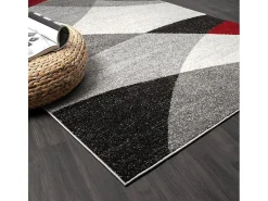 the carpet Alfombra De Salón-Alfombra Pearl Salón morno Corte contorno, Rojo, 200 x 280 cm Gris