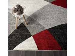 the carpet Alfombra De Salón-Alfombra Pearl Salón morno Corte contorno, Rojo, 200 x 280 cm Gris