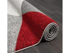 the carpet Alfombra Pearl Salón morno Corte contorno, Rojo, 160 x 220 cm Gris New