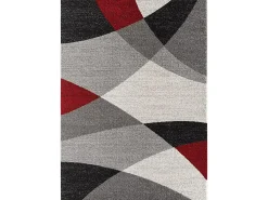 the carpet Alfombra Pearl Salón morno Corte contorno, Rojo, 160 x 220 cm Gris New