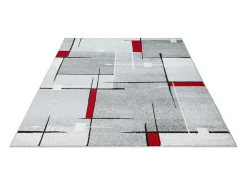 the carpet Alfombra Pearl Salón morno Pelo corto, Rojo, 160 x 220 cm Gris Outlet