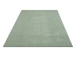 the carpet Alfombra De Salón-Alfombra pelo corto lavable antideslizante - Verde - 80 x 150 cm - RELAX Verde claro